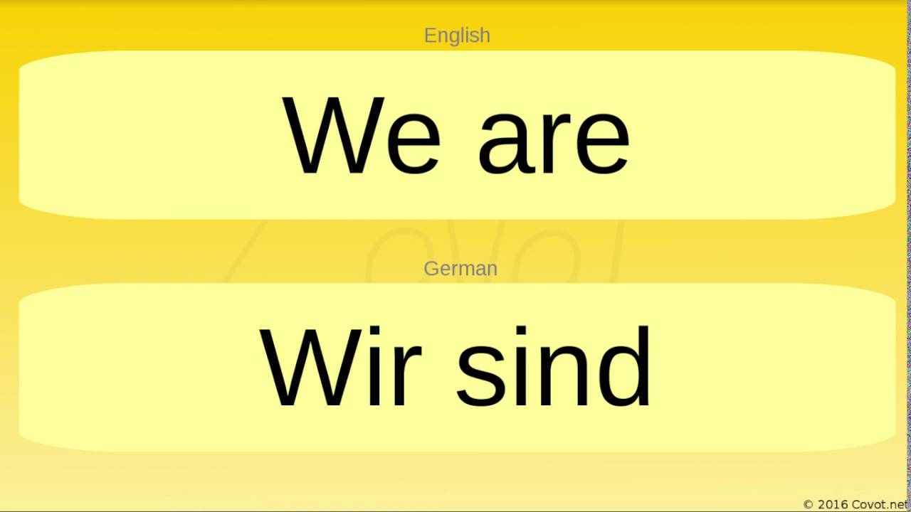 CovotNet's tweet card. German Language: "to be" - "sein", Pronounciation and Examples