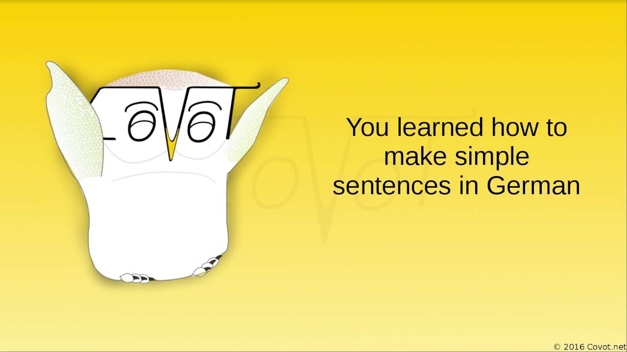 CovotNet's tweet card. German Language: Simple Sentences, Declarative, Interrogative,...