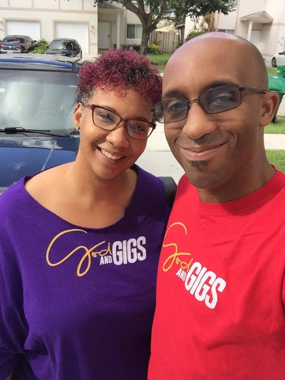 GodAndGigs's tweet card. Give Through God and Gigs