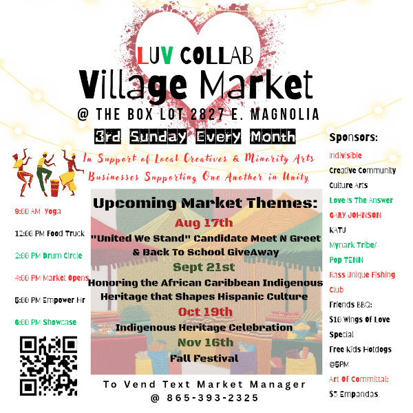 bafsolutions's tweet card. LUV COLLAB VILLAGE MARKET! IN KNOXVILLE, TENNESSEE FUN FOR THE WHOLE FAMILY!