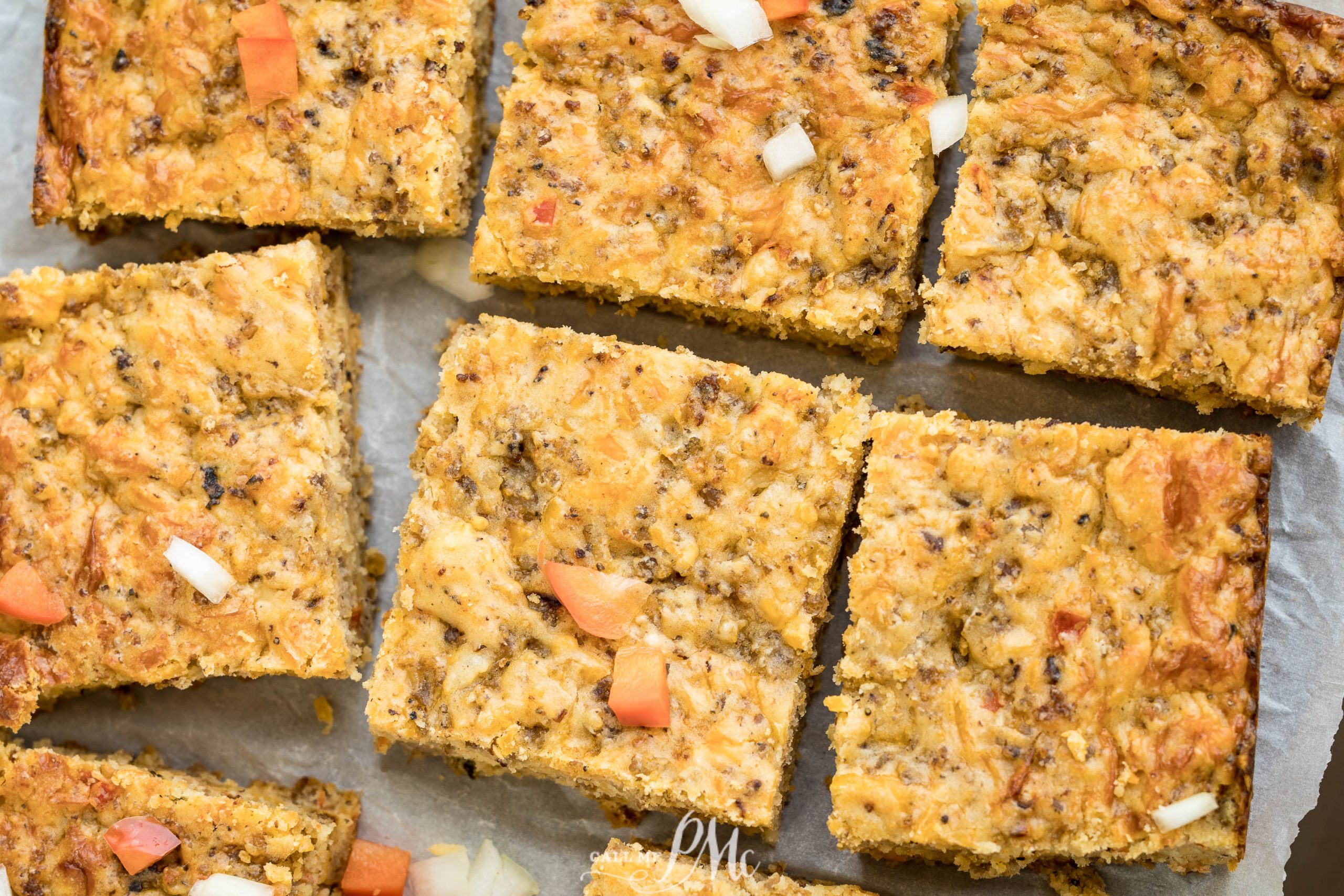 Paula_CallMePMc's tweet card. Sausage Cheddar Breakfast Cake is a good recipe to make ahead for busy mornings. It’s simple to make, easy to customize, and saves time during the week. #breakfastrecipe #sausagerecipe