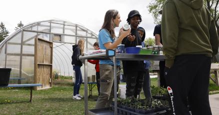StartMeUpWI's tweet card. A class with Rooted and CEOs of Tomorrow is teaching Madison eighth graders about urban agriculture and how to sell products made from their plants.