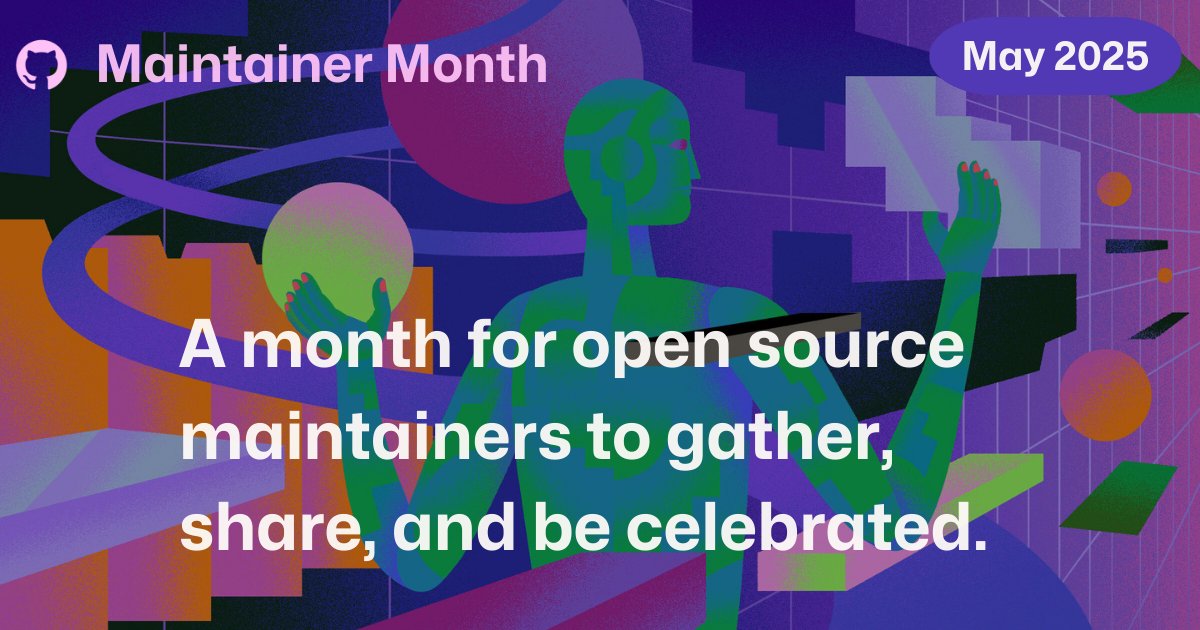 JupyterCon's tweet card. A month for open source maintainers to gather, share, and be celebrated.