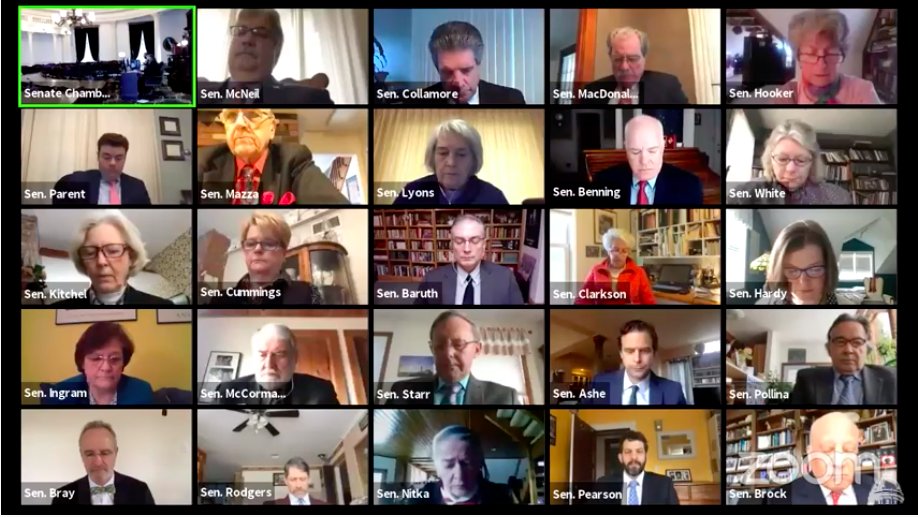 vtdigger's tweet card. After weeks of discussion, the Senate unanimously approved a measure to freeze evictions and foreclosures during the Covid-19 crisis.