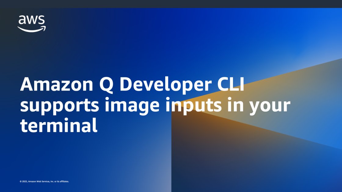 ivanilves's tweet card. In this post I will explore how the image support feature in Amazon Q Developer Command Line Interface (CLI) transforms development workflows. Q Developer CLI recently added image support, expanding...