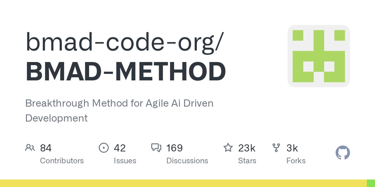 MarlonMarescia's tweet card. Breakthrough Method for Agile Ai Driven Development - bmad-code-org/BMAD-METHOD