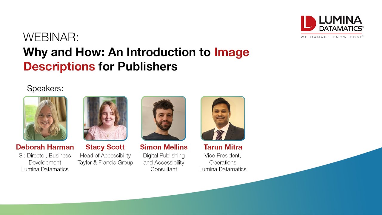 LDatamatics's tweet card. Why and How: An Introduction to Image Descriptions for Publishers