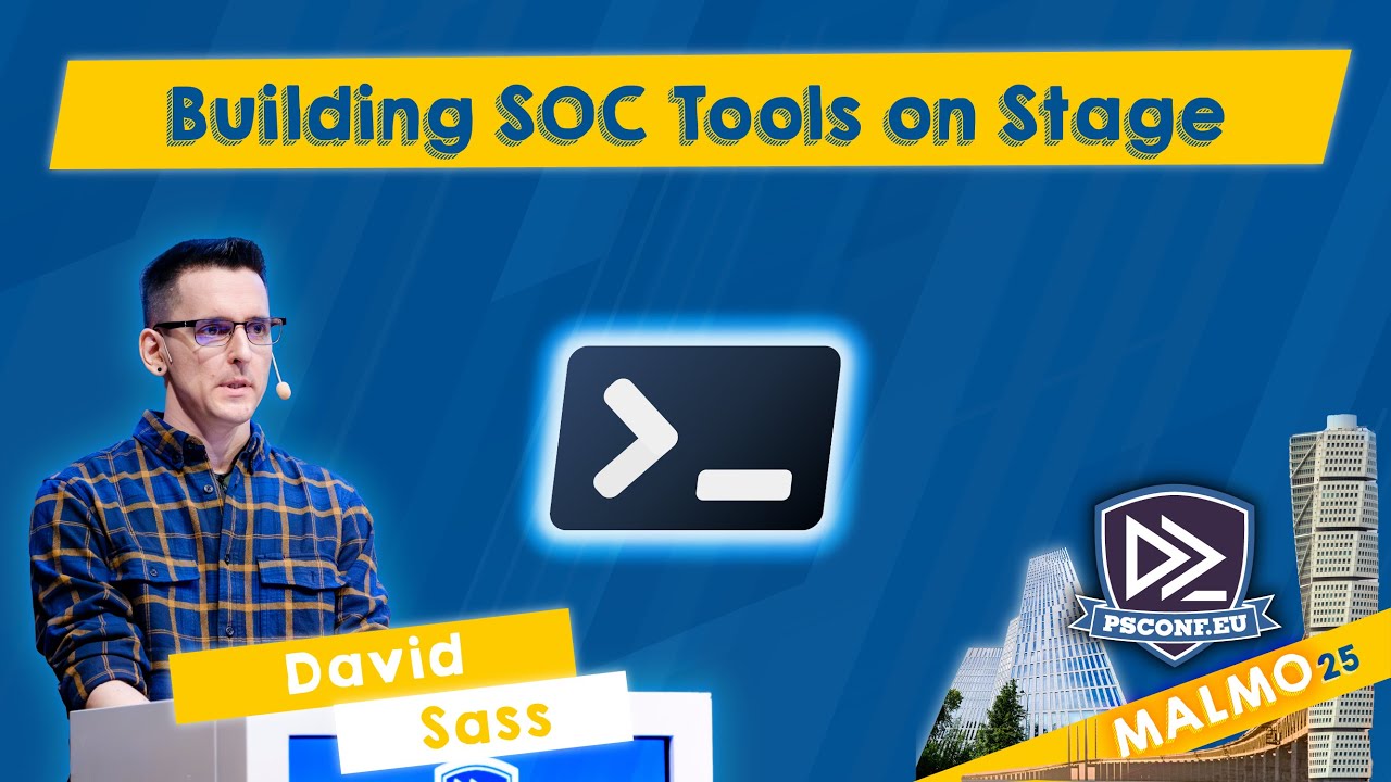 PSConfEU's tweet card. Building SOC Tools on Stage - David Sass - PSConfEU 2025