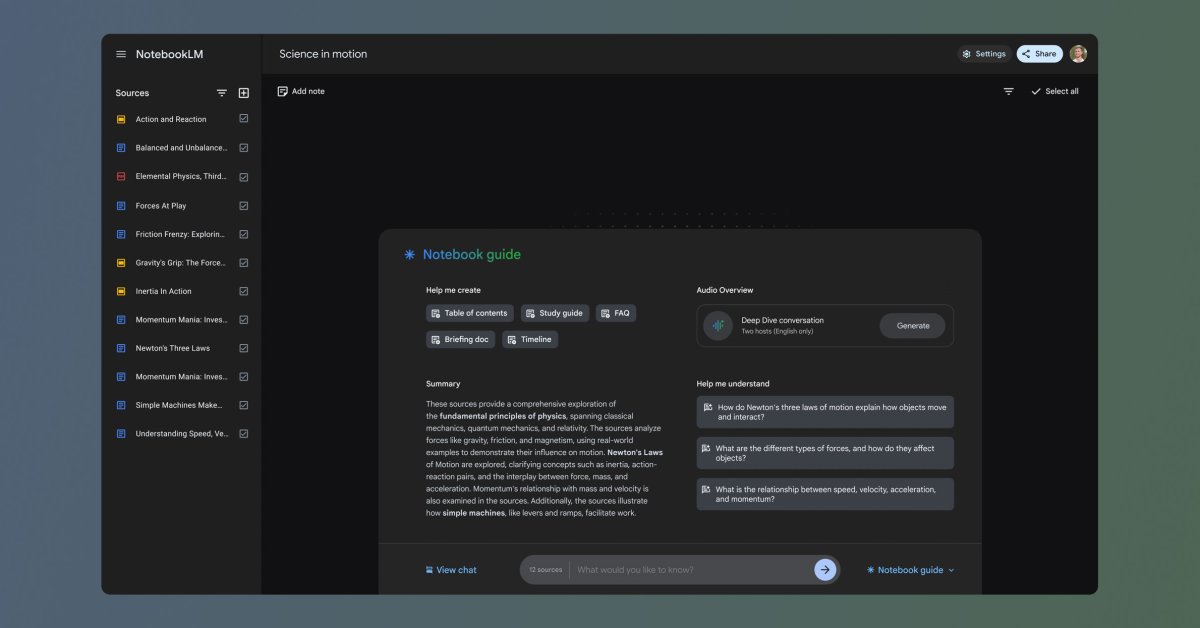 raizamrtn's tweet card. Find out why Google NotebookLM made this year's list