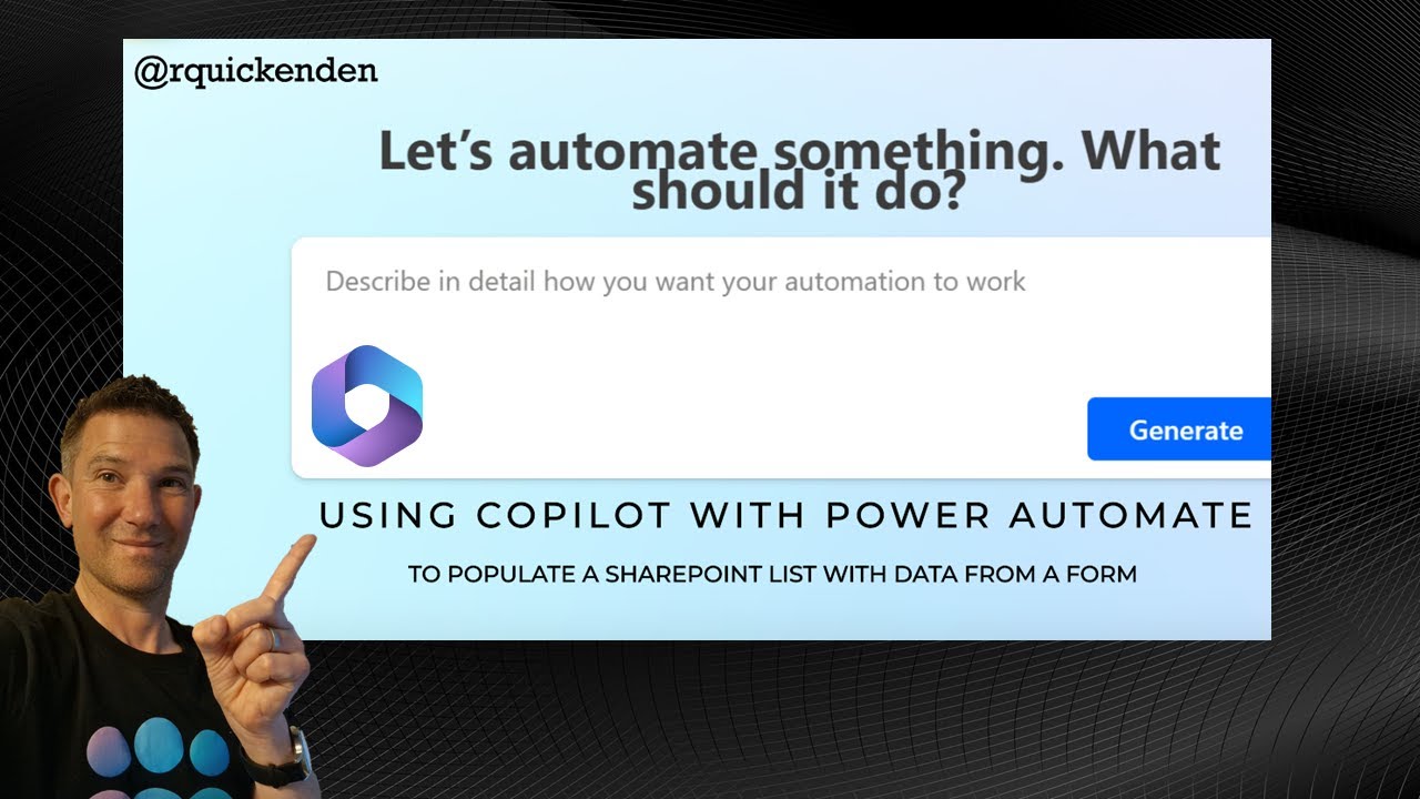 rquickenden's tweet card. Using Copilot with Microsoft Power Automate