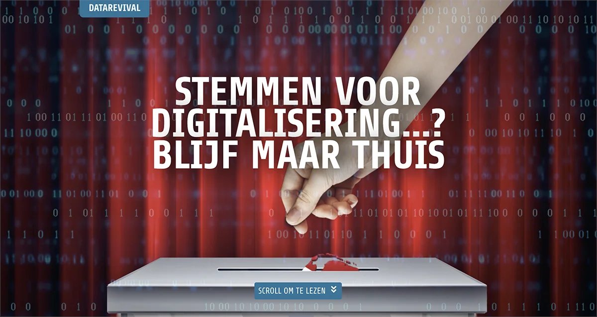 ReneJanV's tweet card. Op 29 oktober mogen we naar de stembus. Ook de digitalisering van Nederland staat op de agenda. Helaas alleen bij mensen die er niet toe doen.