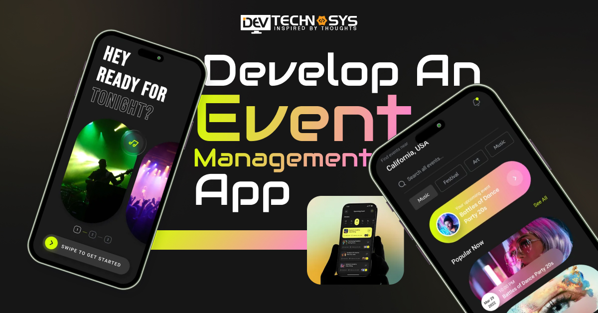 Devtechno_Dubai's tweet card. Learn how to develop an event management app in 2025. Explore features, costs, tech stack, and strategies to build a scalable app that drives business growth.