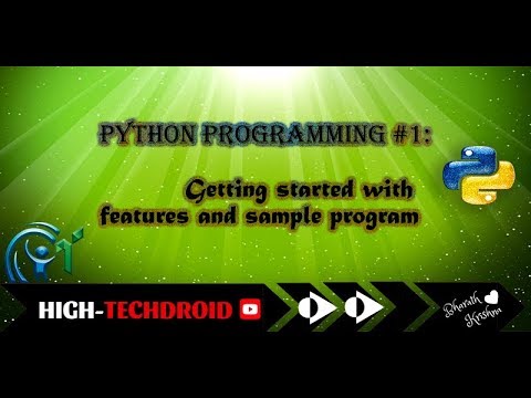 HighTechdroid's tweet card. Python programming #1: Getting started with features and a sample...