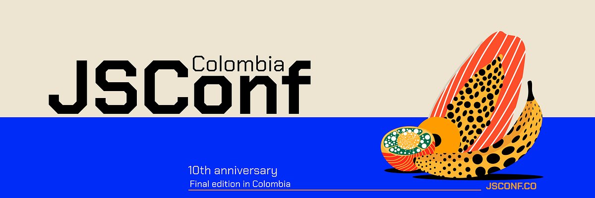 jsconfco's tweet card. Get ready for the grand finale of JSConf Colombia!