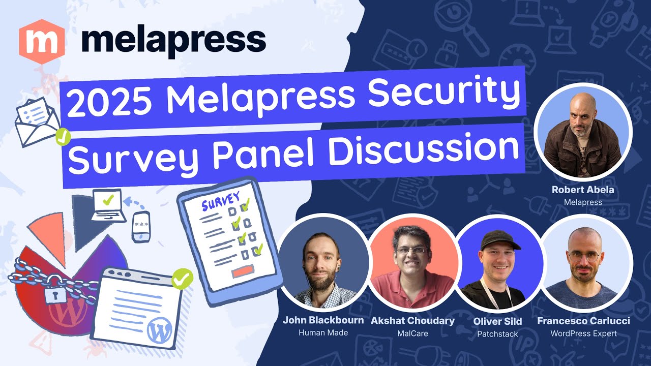 robertabela's tweet card. WordPress Security Panel Discussion - Melapress Security Survey 2025