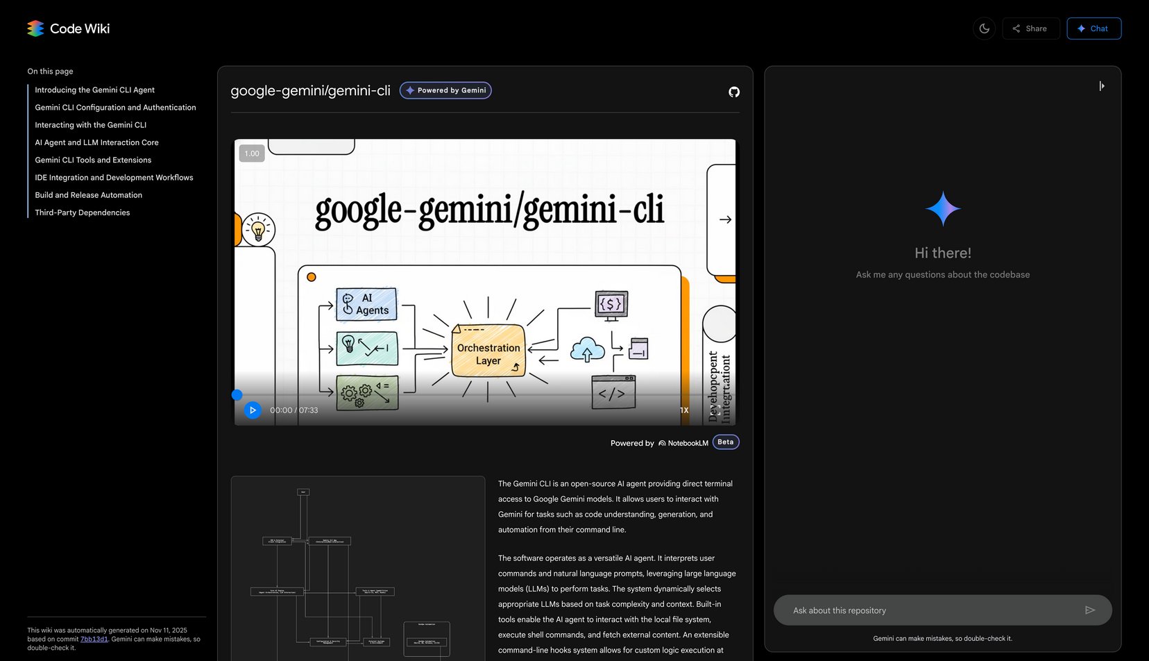 OCGOT1616's tweet card. Googleは、コードリポジトリを自動解析し、コード理解を助ける構造化ドキュメントを生成する「Code Wiki」を公開した。