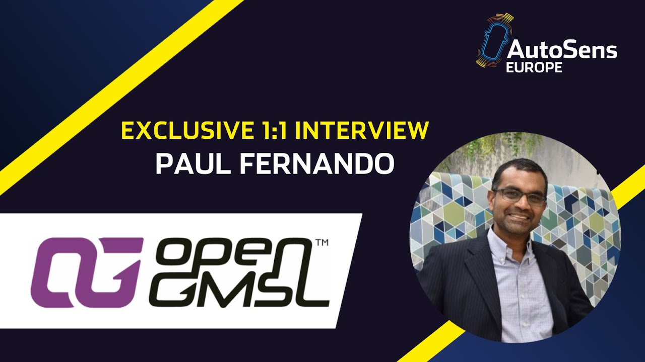 AutoSens_'s tweet card. Exclusive Interview | Paul Fernando, OpenGMSL Association | AutoSens...