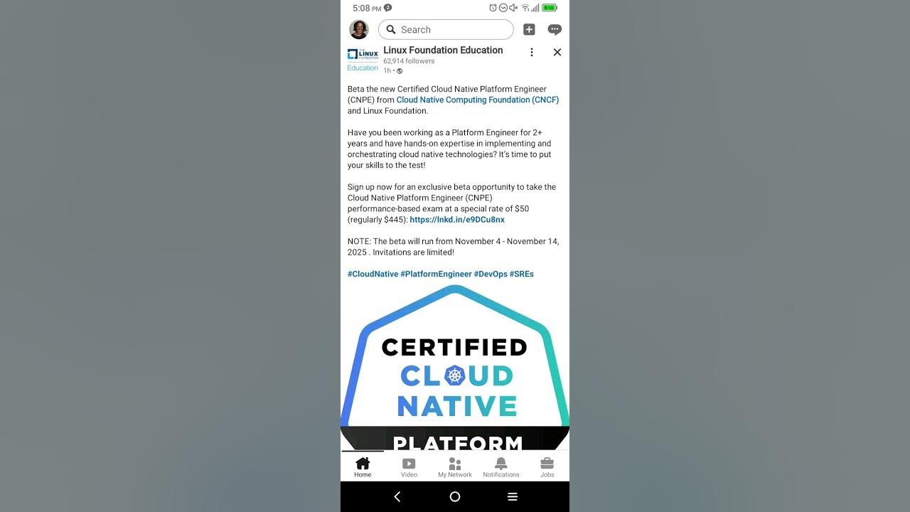 carlarjenkins's tweet card. Certified Cloud Native Platform Engineer Beta Exam Opportunity