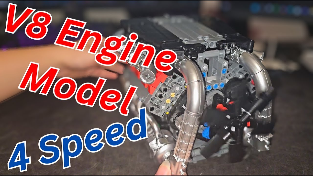 scratch3dprint's tweet card. Building A V8 Engine Model Kit | It Runs