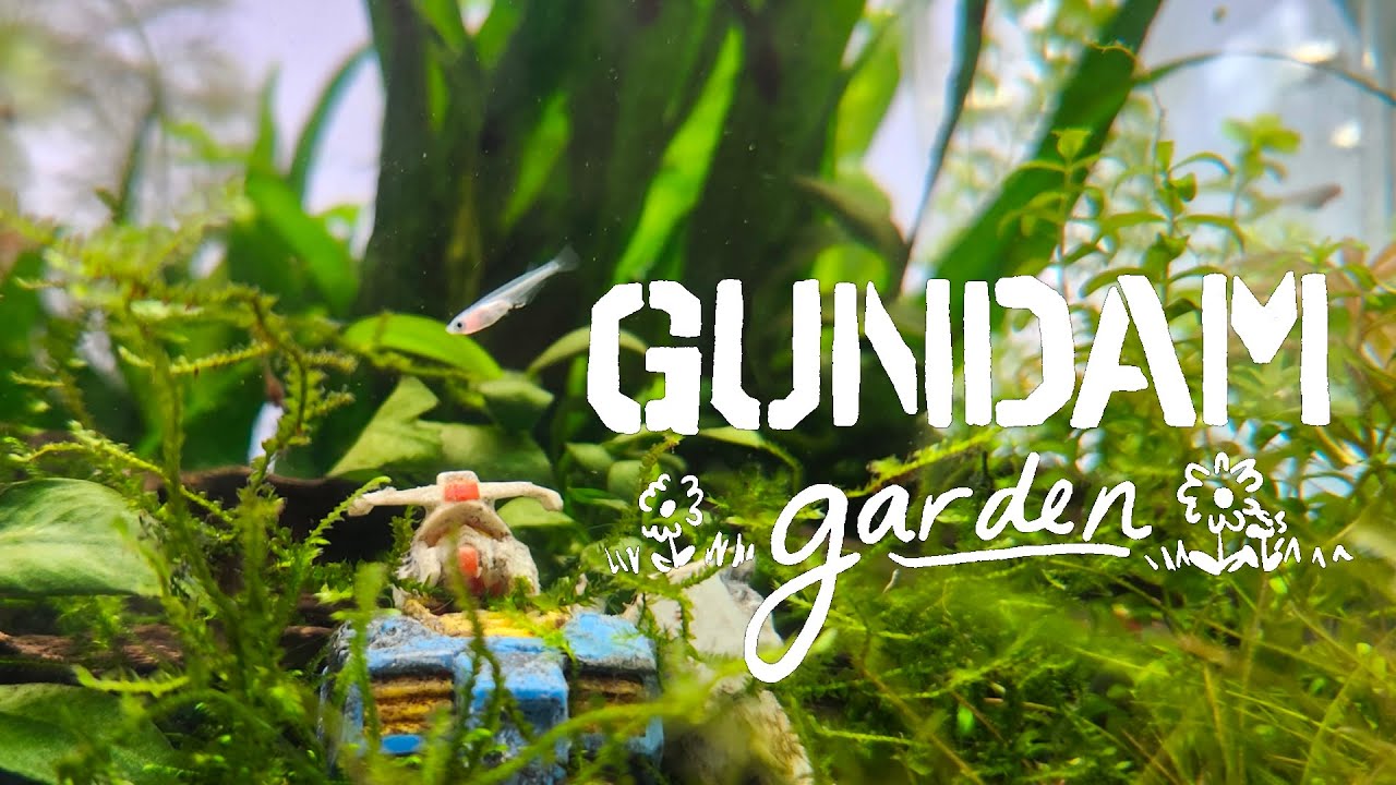 BadWolvesx's tweet card. Planted Tank Rescape | Gundam Garden