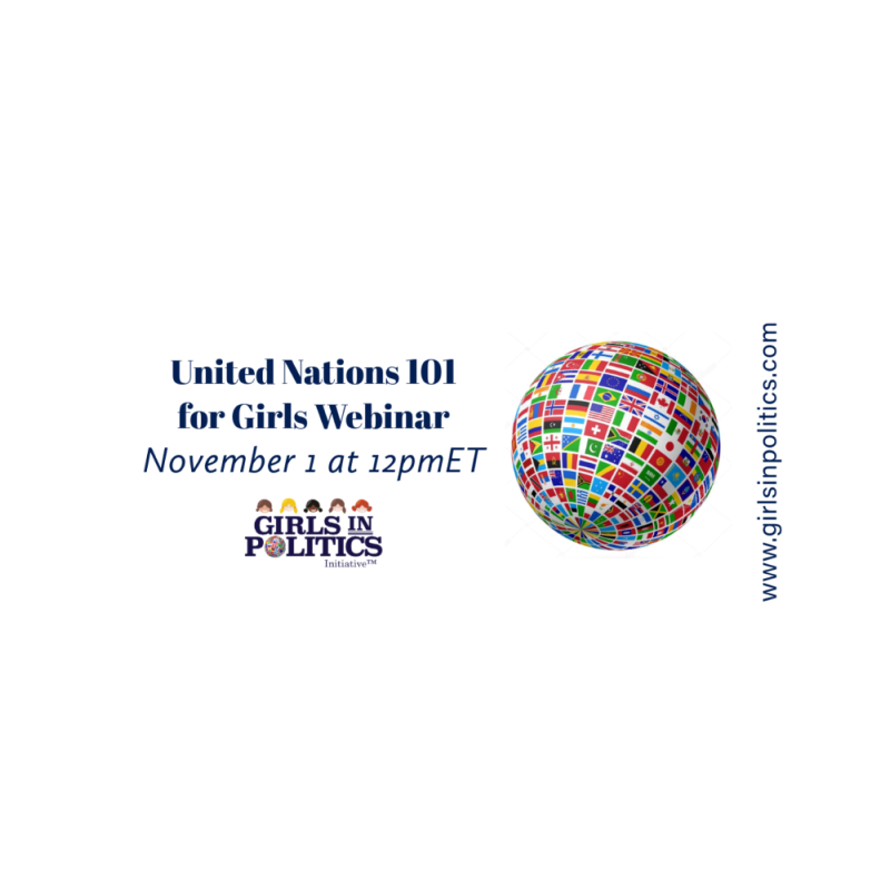 GirlsinPolitics's tweet card. United Nations 101 for Girls Webinar – GoToMeeting, Sat Nov 1, 2025 - United Nations 101 for Girls Webinar introduces girls to the structure of the United Nations, its work and international policy....