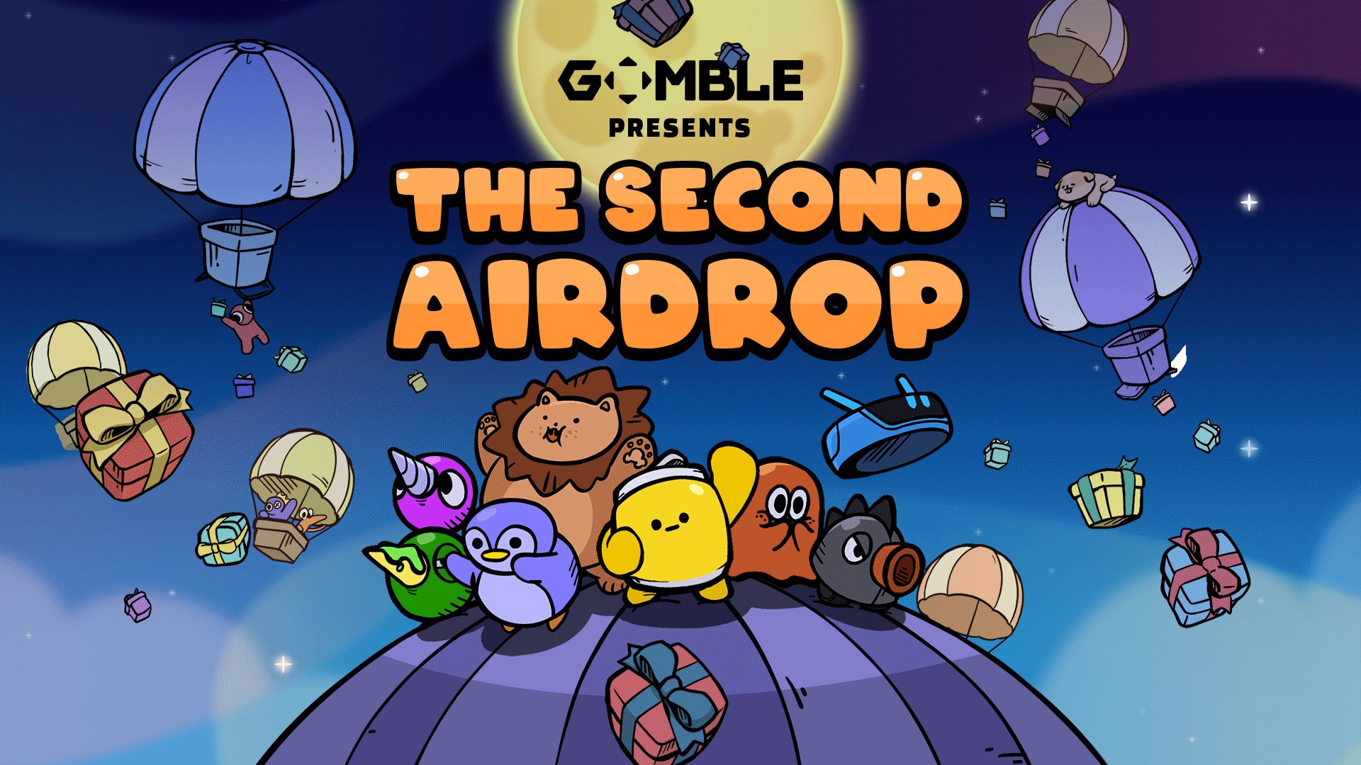 gomblegames's tweet card. At last, the first episode of Season 2 GOMBLE Airdrop begins! The name for the 1st Episode is “Bring a valuable friend!”