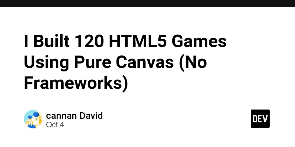 HTMLTrendsss's tweet card. I recently completed building 120+ classic browser games using pure HTML5 Canvas - no React, no Vue, no frameworks. Just vanilla JavaScript and Canvas API. ### 1. Batch Development = 10x Speed ...