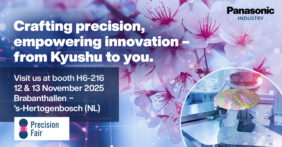 CIE_Magazine's tweet card. From 12th to 13th November 2025, Panasonic Industry will exhibit at the 25th edition of Precision Fair at the Brabanthallen in 's-Hertogenbosch, Netherlands.