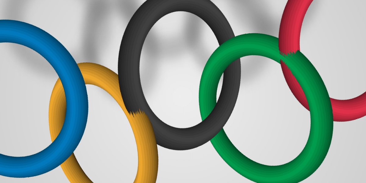 devmoises's tweet card. It was a few years ago during the 2020 Olympics in Tokyo 2020 that I made a demo of animated 3D Olympic rings. I like it, it looks great, and I love the
