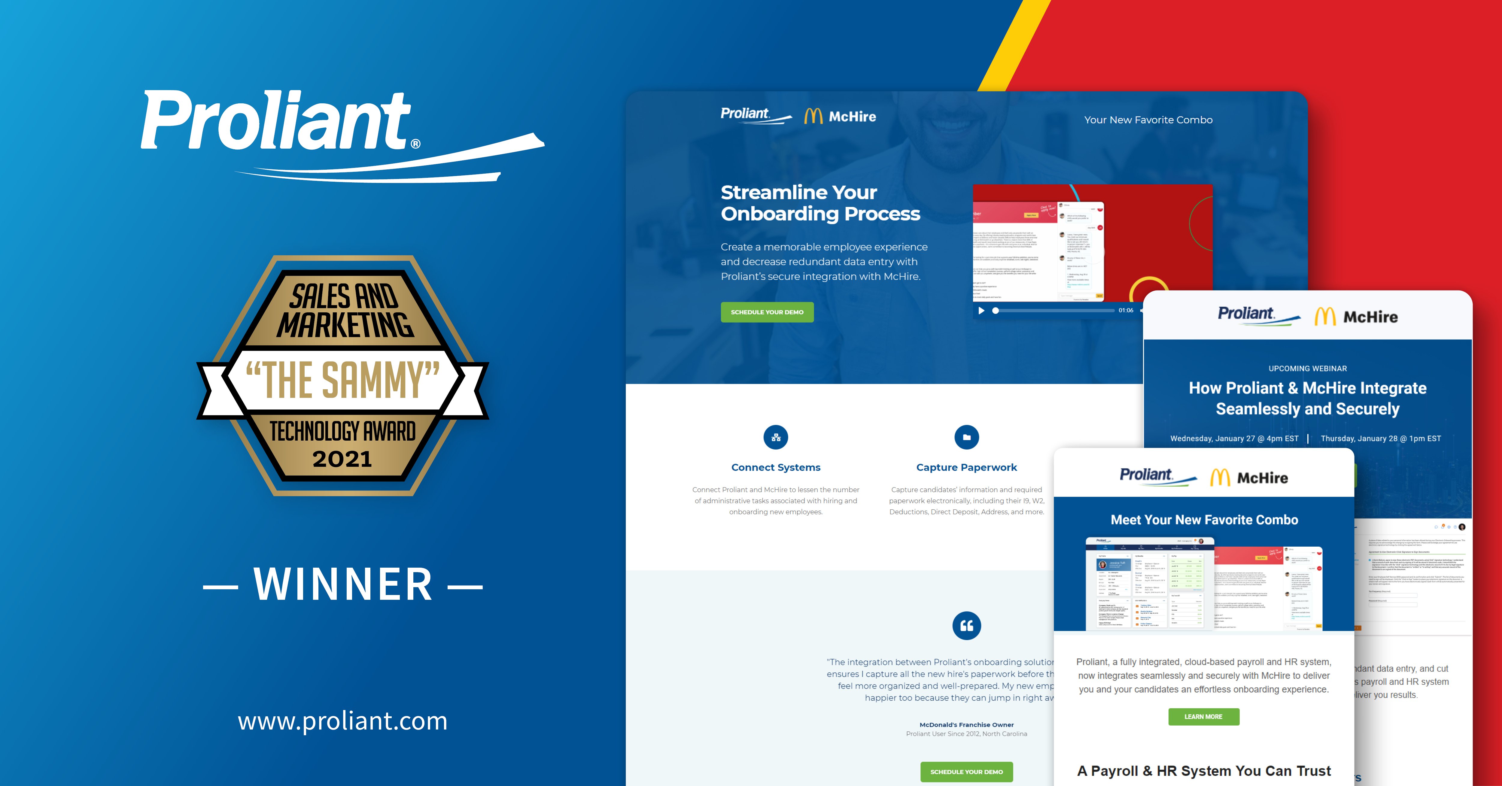 ProLiantInc's tweet card. We create integrations to help existing systems work more efficiently—our solutions make life easier for anyone managing payroll and human resources.