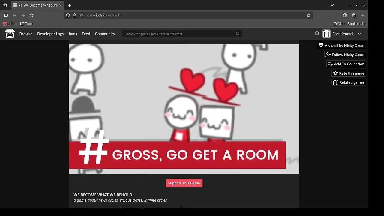 FortKenmei's tweet card. Good Games 154 - We Become What We Behold