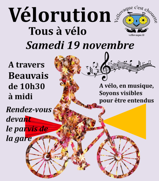 BvsEnTransition's tweet card. Samedi 19 novembre de 10h à 12h, départ de la vélostation (gare de Beauvais ) pour une vélorution à travers le centre-ville de Beauvais.Nous vous attendons nombreux. Pot et atelier pour parler amén…