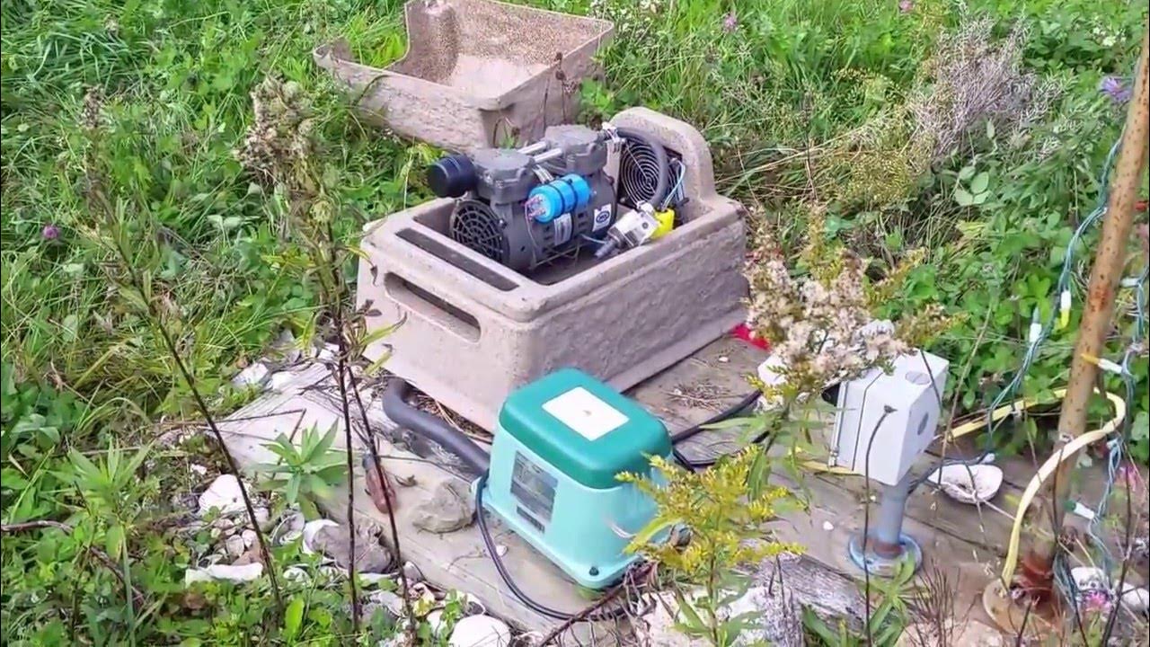 DarrellRhoades's tweet card. The difference of pond aeration compressors