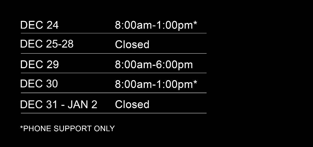 easyTechCare's tweet card. Just a reminder of our Holiday Schedule. Hope everyone has a happy and festive Holiday Season and an amazing 2022!