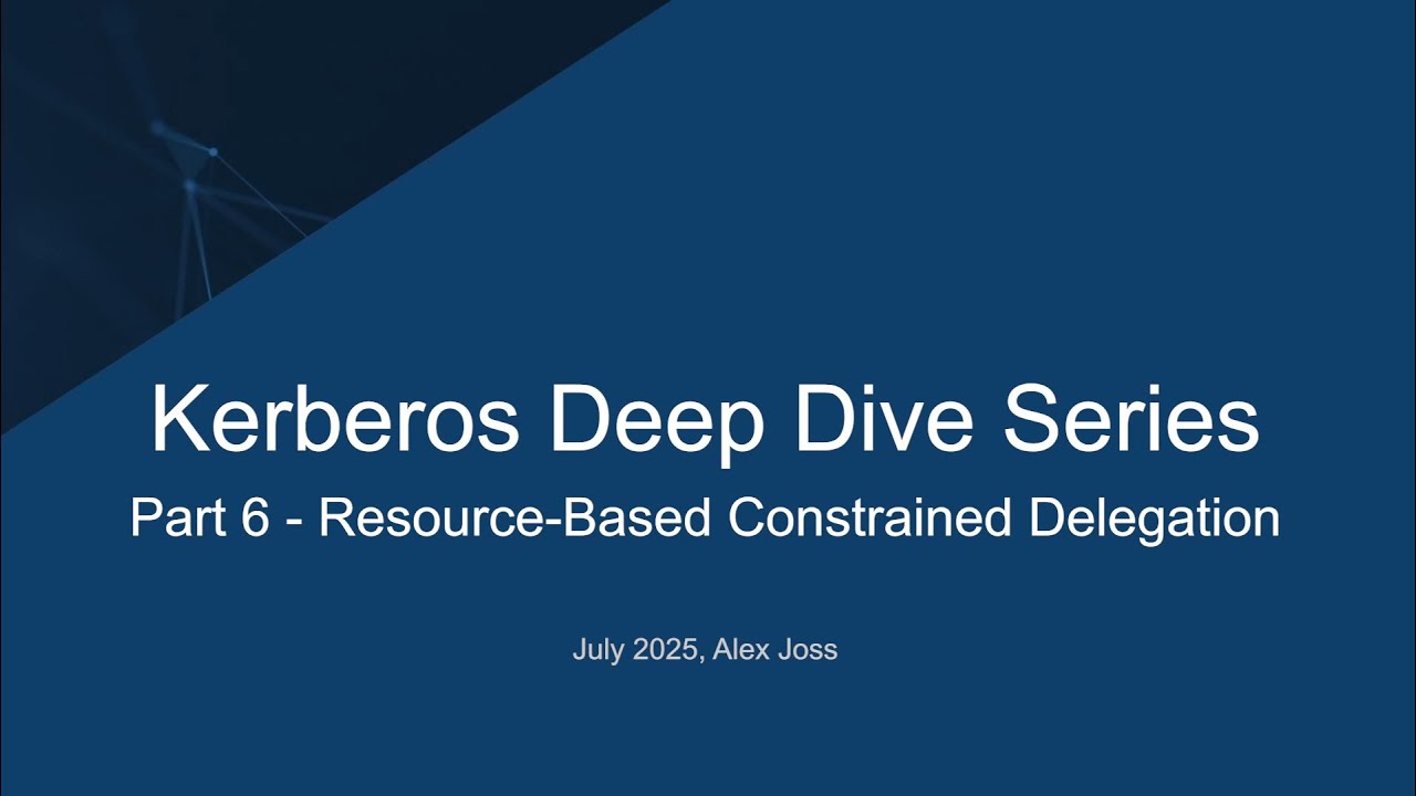 compasssecurity's tweet card. Kerberos Deep Dive Part 6 - Resource-Based Constrained Delegation