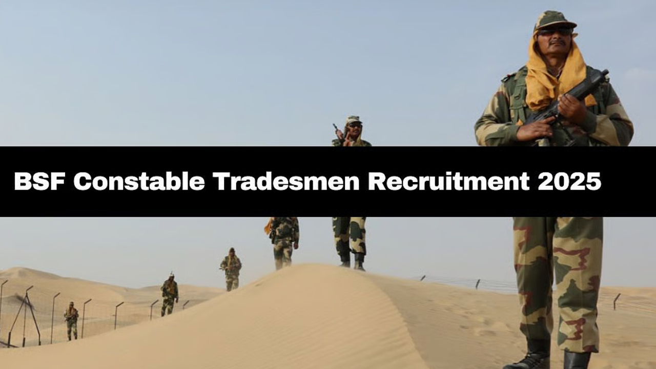 10TvTeluguNews's tweet card. BSF Recruitment 2025: నిరుద్యోగులకు బోర్డర్ సెక్యూరిటీ ఫోర్స్ గుడ్ న్యూస్ చెప్పింది. కానిస్టేబుల్ ట్రేడ్స్‌మెన్ పోస్టుల భర్తీకి నోటిఫికేషన్ విడుదల చేసింది.