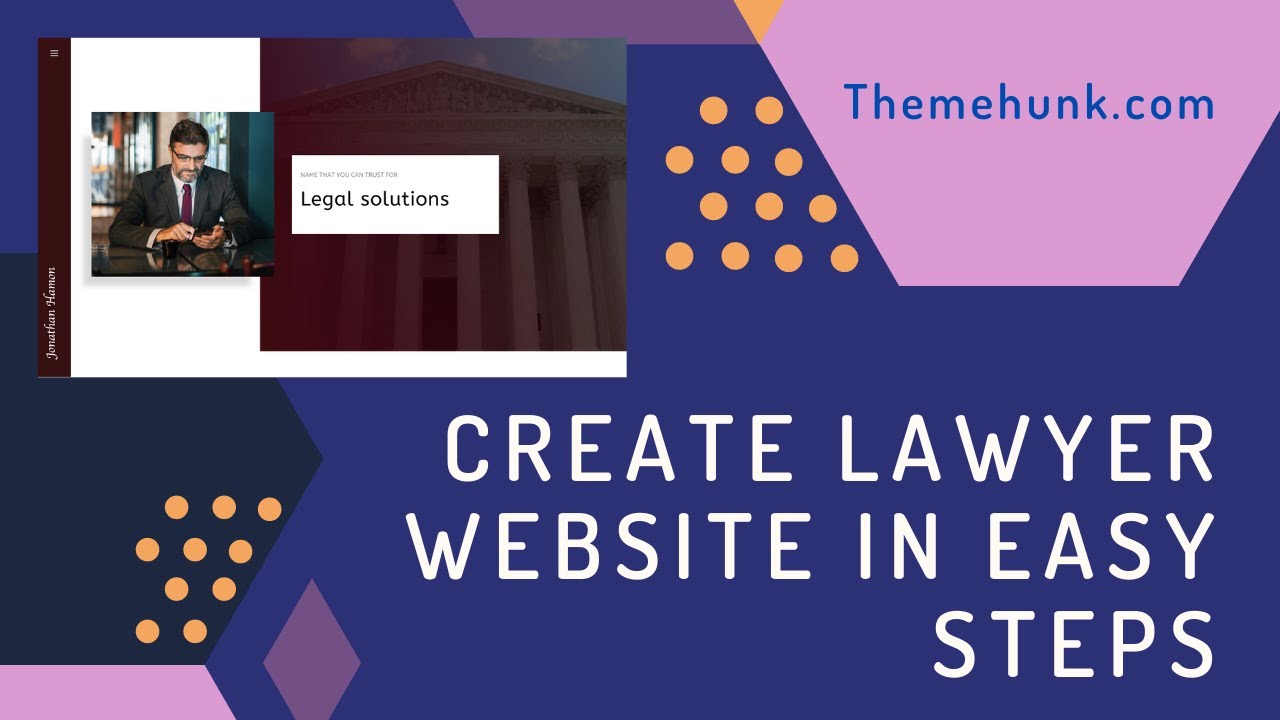 ThemeHunk's tweet card. How to create lawyer website with elementor in easy steps.