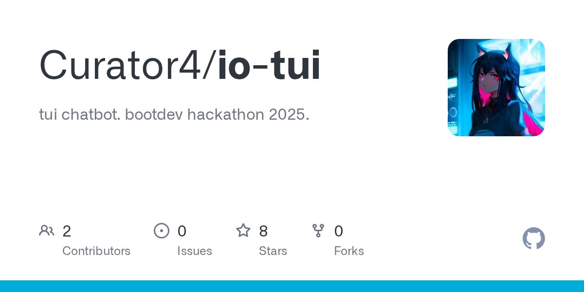 NeoCurator's tweet card. tui chatbot. bootdev hackathon 2025. . Contribute to Curator4/io-tui development by creating an account on GitHub.
