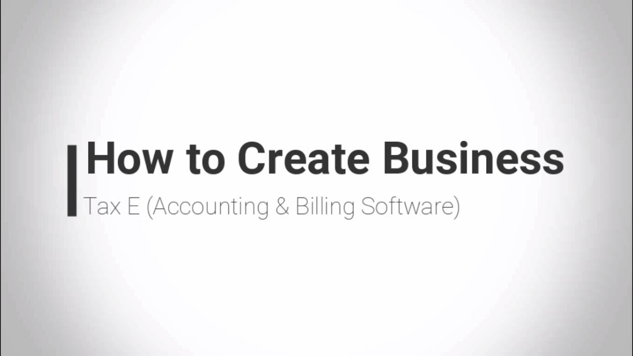 TechifyIndia's tweet card. How to Create Business in Tax E Accounting/Billing Software