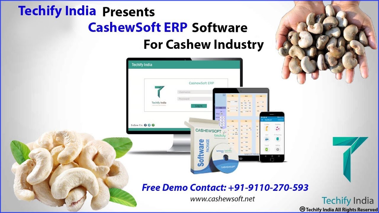 TechifyIndia's tweet card. CashewSoft ERP Presentation in Hindi