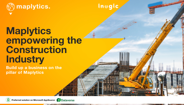 Maplytics's tweet card. Check out how Maplytics solved challenges faced by different clients from the Construction industry in Dynamics 365 CRM