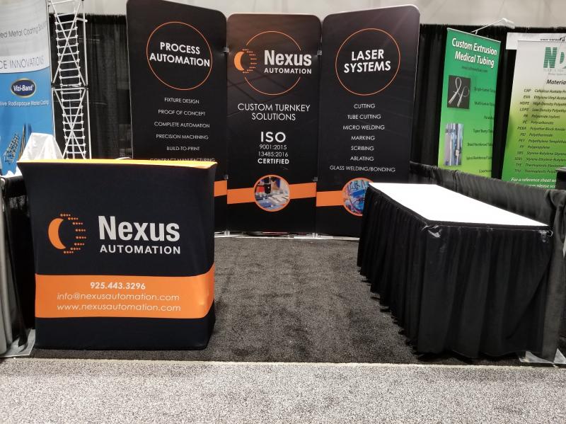 NexusAutomation's tweet card. Come and see us today at Booth #314 at the MD&M Show, San Jose Convention Center!