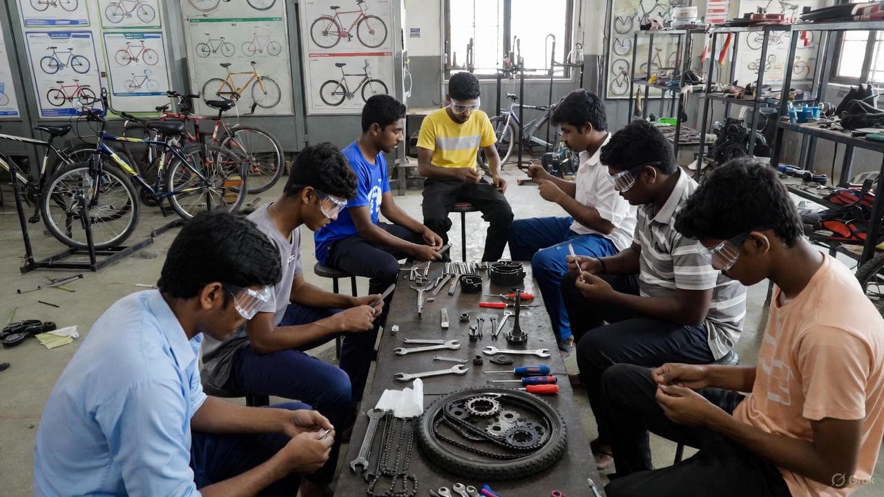 AsianetNewsTM's tweet card. திருநெல்வேலி மாவட்ட கிராமப்புற இளைஞர்களுக்காக, இந்தியன் ஓவர்சீஸ் வங்கியின் RSETI நிறுவனம் "இருசக்கர வாகனப் பழுது நீக்குதல்" மற்றும் "வீட்டு உபயோக மின் சாதனங்கள் பழுது சரி செய்தல்" ஆகிய இலவச பயிற்சி...