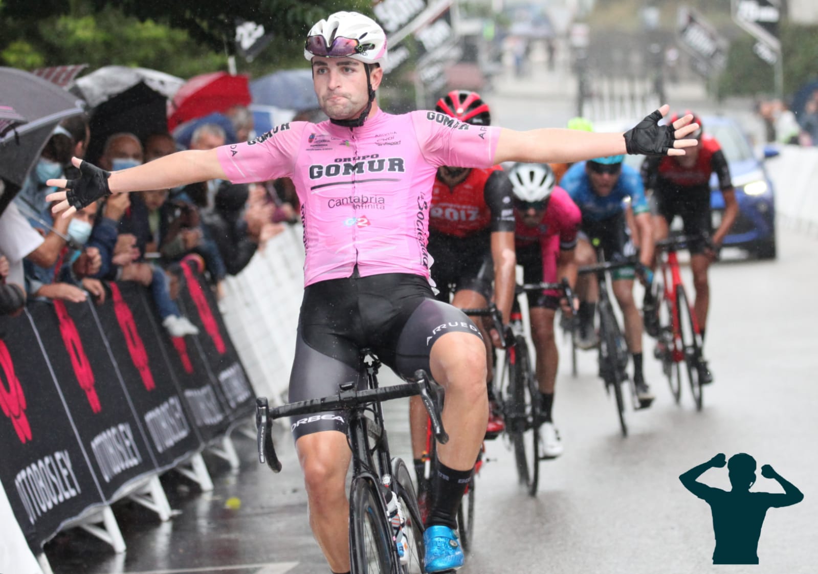 ElPeloton's tweet card. Francisco Javier Agea (Gomur-Cantabria Infinita) ha resultado vencedor de la segunda jornada de la XIX Volta a Galicia disputada en Ponteareas, tras un