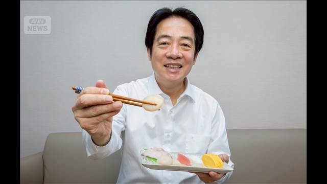 Conquer68604827's tweet card. 台湾総統がホタテ前に笑顔の写真 SNSに「北海道産のホタテ」 日本支援の意図か