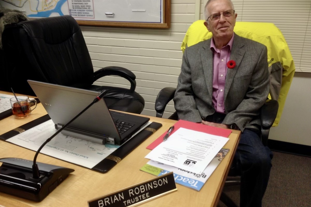 TriCityNews's tweet card. Brian Robinson, who died on Monday, Dec. 11, 2023, in the Philippines, was a city councillor for 20 years and a school district trustee for 15 years.