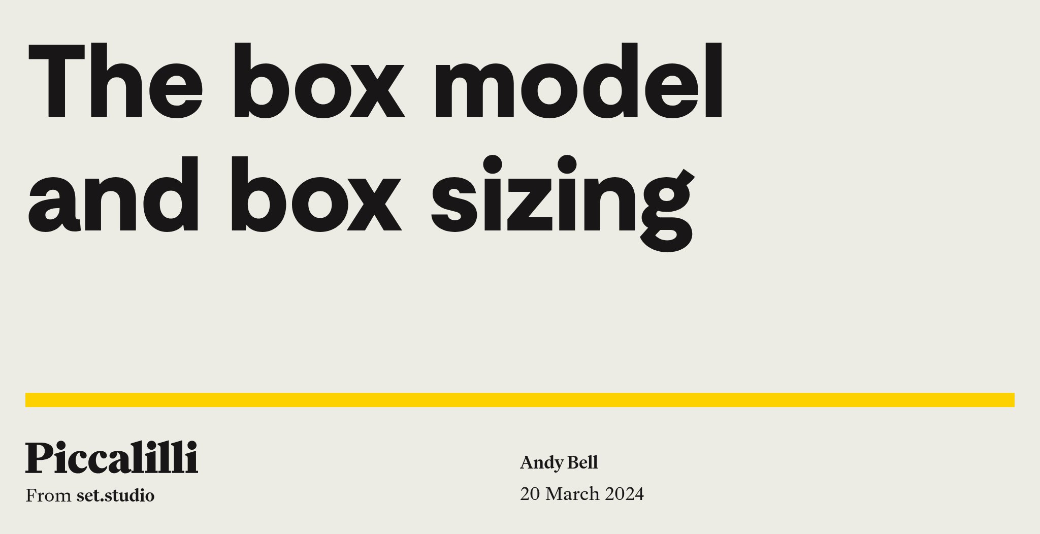 markocakarevic's tweet card. To open up this CSS Fundamentals series, we’re looking at one of those most important aspects of CSS to understand: how the box model is affected by box sizing.