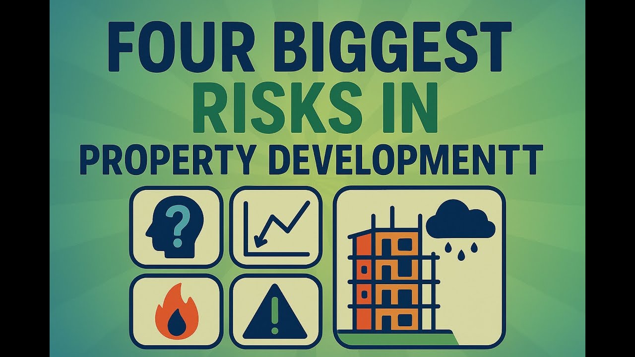 builditprosper's tweet card. Four Biggest Risks in Property Development
