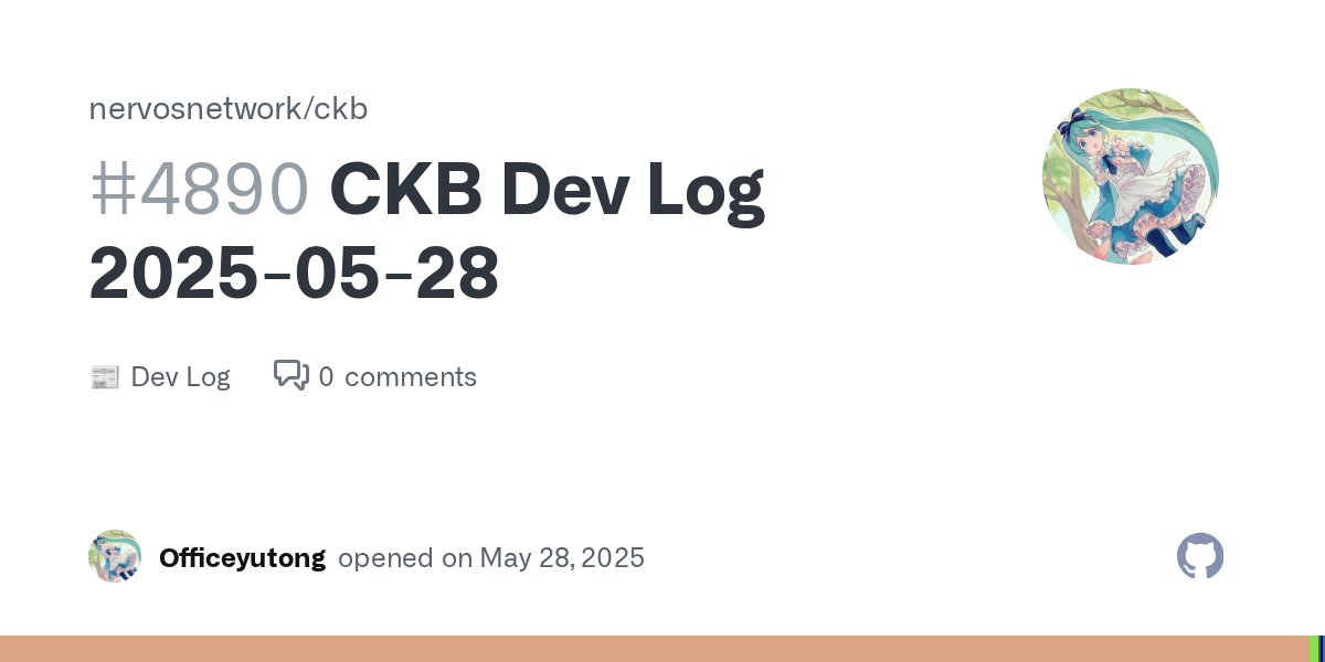 CKBdev's tweet card. Updates Features Multi-language SDKs and related tools are progressing, with several key updates currently released or under review: ckb-sdk-rust multisig support released: nervosnetwork/ckb-sdk-ru...