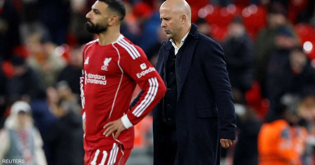 Jasimkhalfan2's tweet card. أكد المدير الفني لليفربول الإنجليزي أرني سلوت، أنه لا يزال يحتفظ بدعم قيادات النادي ولا يخشى فقدان وظيفته، رغم الخسارة 1-4 أمام أيندهوفن الهولندي في دوري أبطال أوروبا، الأربعاء.